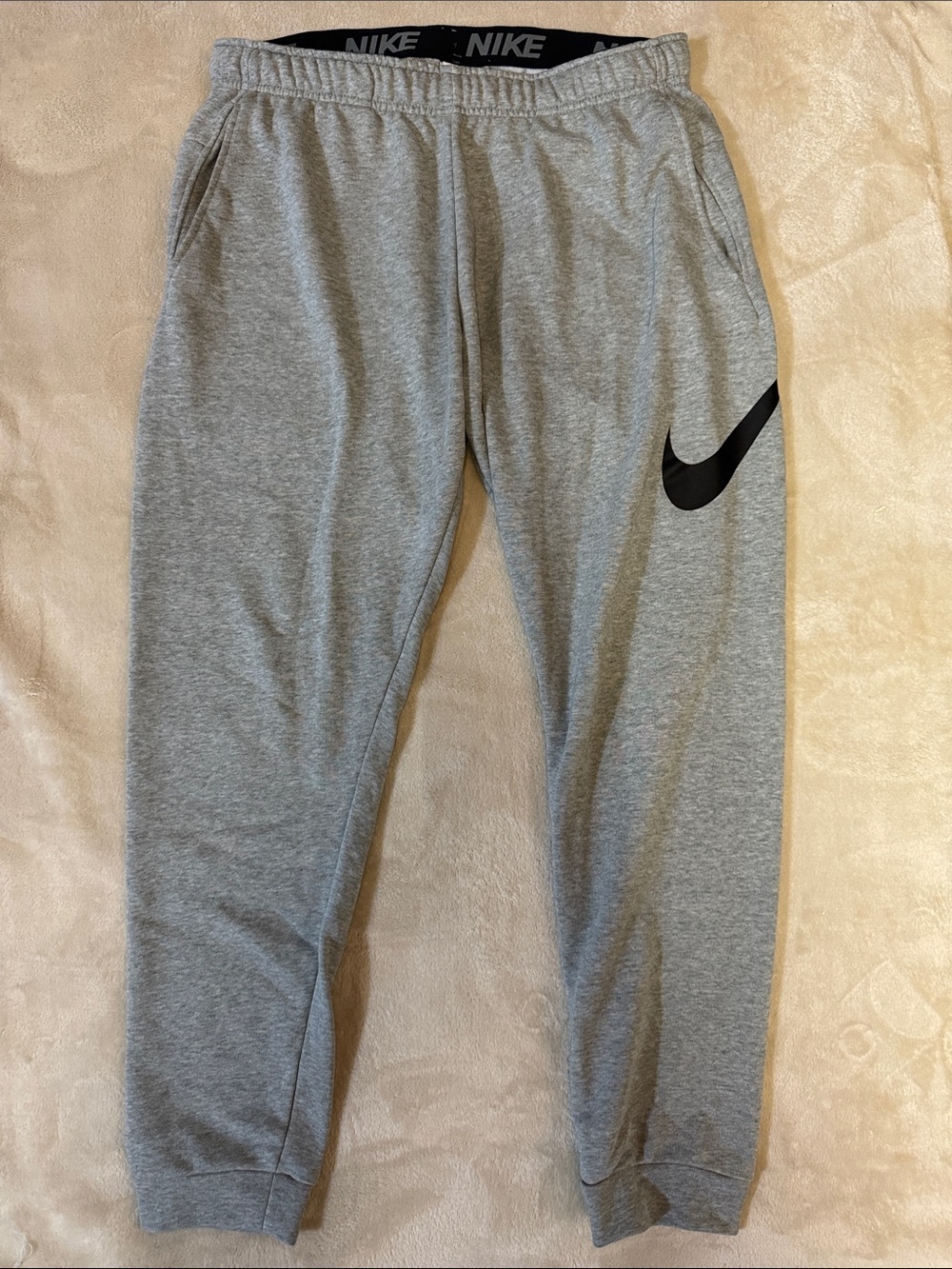 Nike Grey Jogger Pants with Black Swoosh